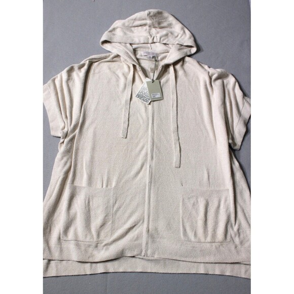 Barefoot Dreams Cozy Chic Ultra Lite Zip Up Hoodie in Almond, size S/M NWT - Picture 1 of 11